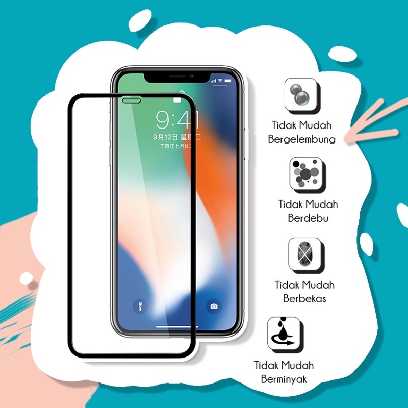 9D Tempered Glass Full Screen iPhone 6 6+ 6s 6s+ / iPhone 7 7+ 8 8+ / iPhone X XR XS Max / iPhone 12 Mini 12 Pro Max / iPhone 13 Mini 13 Pro Max/ iPhone 14 Plus Pro Max