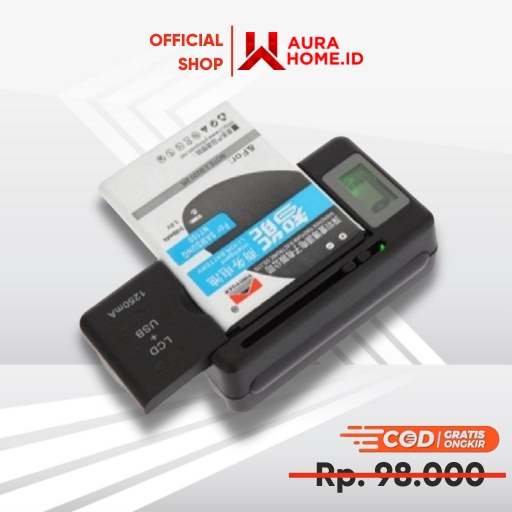 Universal Charging USB Wall Dock Battery with LCD Display / Cas Casan Carger Charger Charge  Kodok B