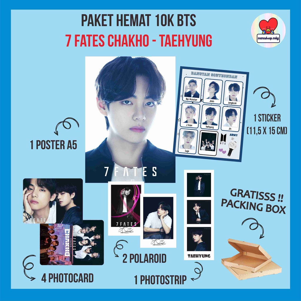 (FREEBOX) PAKET HEMAT BTS 7 FATES CHAKHO - FANKIT BTS 7 FATES CHAKHO - 10K BTS 7 FATES CHAKHO