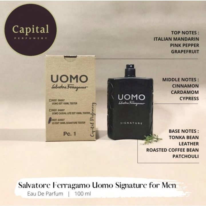 Salvatore Ferragamo Uomo SIGNATURE for Men EDP 100ml tester