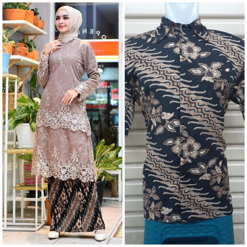 KEBAYA PESTA COUPLE//SET TUNIK SYAHIRA COUPLE//KEBAYA//SET TUNIK COUPLE//KEBAYA BRUKAT//KEBAYA BATIK