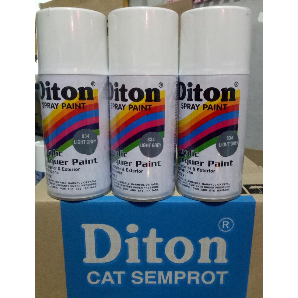 cat semprot Pilok pilox diton light grey 834 300cc abu terang diton 300cc