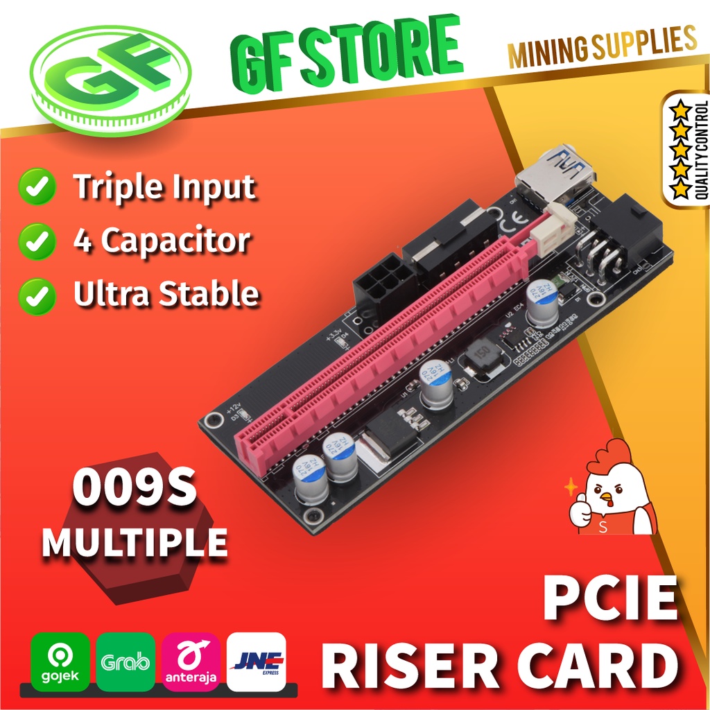 PCIE Riser Card Mining 009S Multiple - Multi Input Riser ⛏️