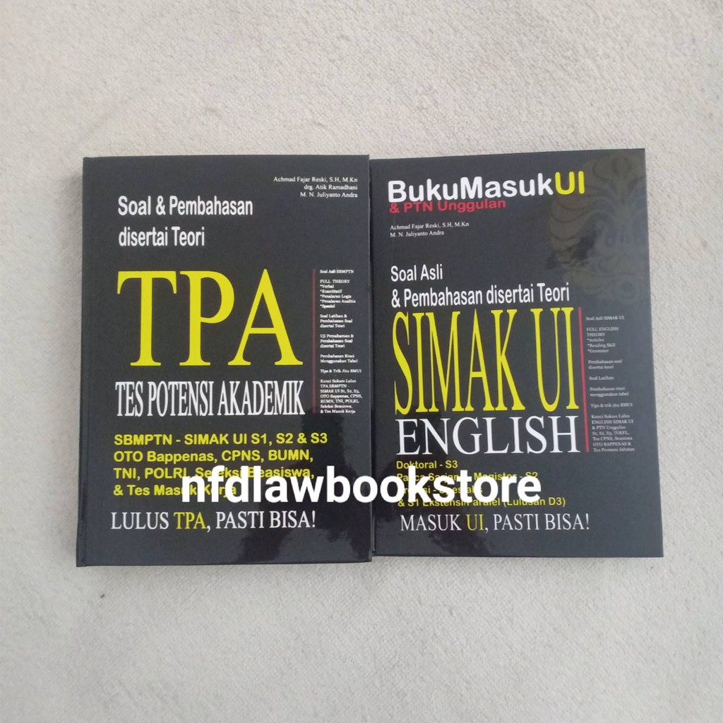 SOAL & PEMBAHASAN DISERTAI TEORI SIMAK UI S-1 S-2 S-3 TPA & ENGLSIH