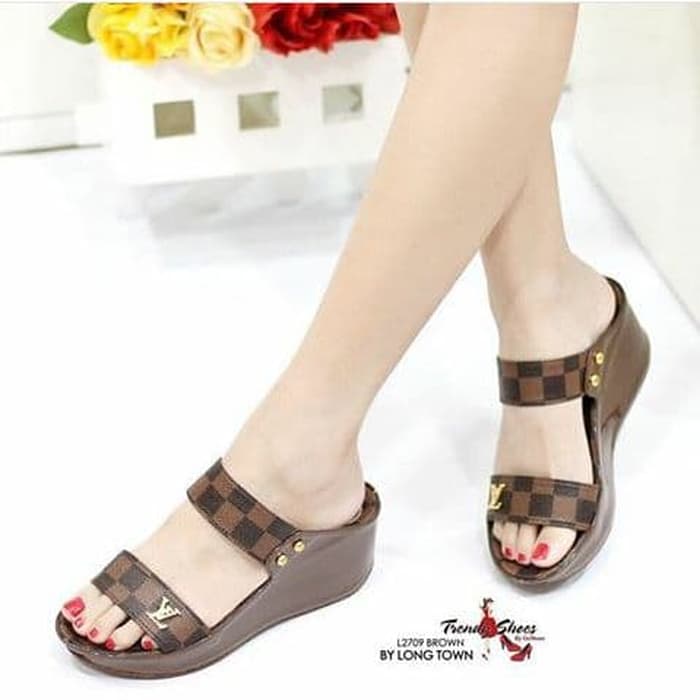 Sandal Cewek Kekinian Sandal Wedges Wanita Sandal Wanita Kekinian 2022 Sendal Wanita Wedges Sandal W