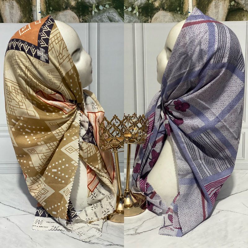 jilbab segiempat plisket