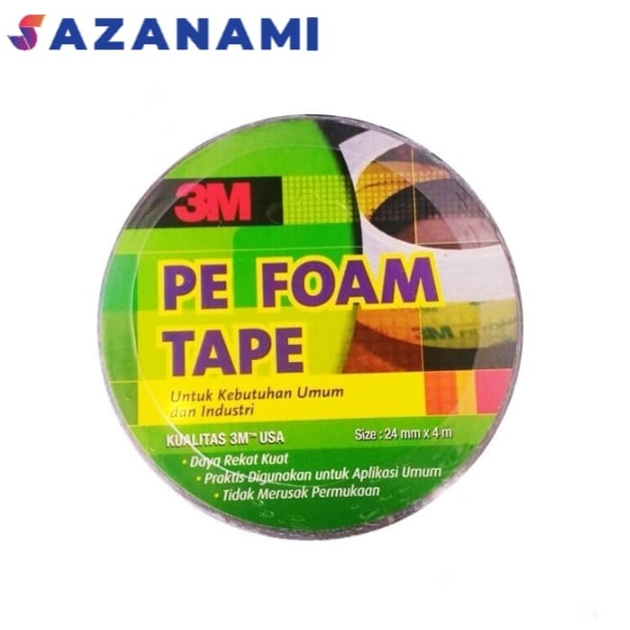 

PEREKAT-PENGIKAT- DOUBLE TAPE BUSA 3M PE FOAM TAPE 24MM X 4M -PENGIKAT-PEREKAT.