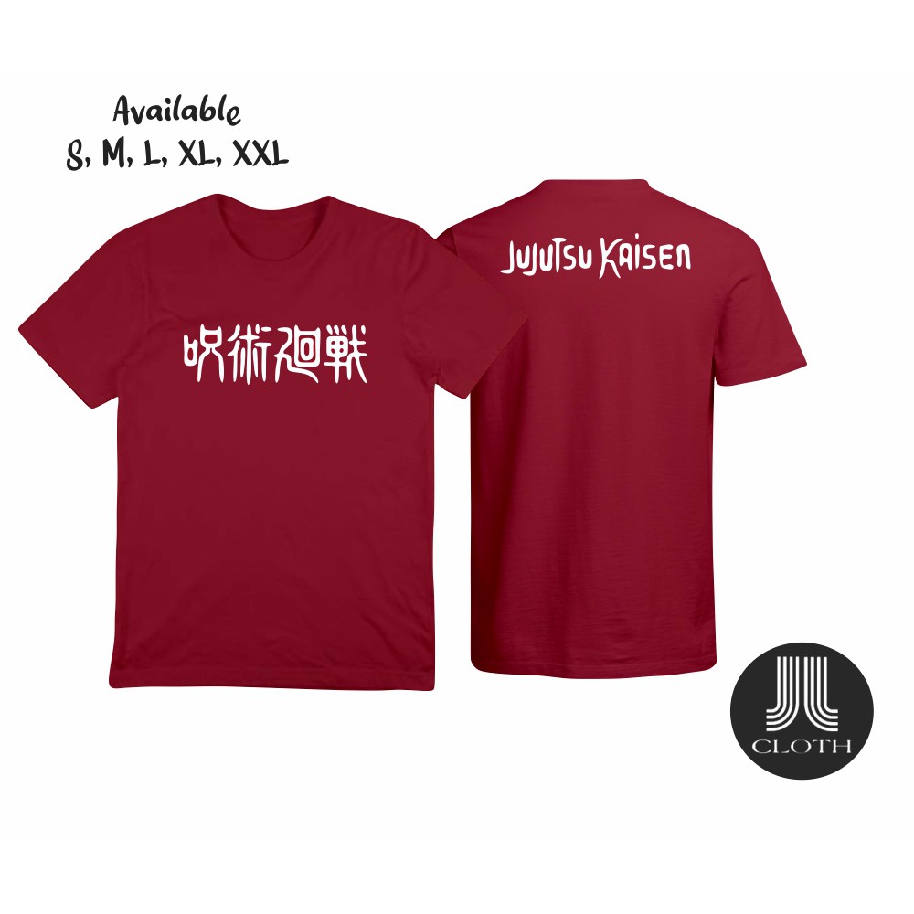 T SHIRT BAJU KAOS ANIME JUJUTSU KAISEN ITADORI YUJI GOJO SATORU COTTON COMBED 30S