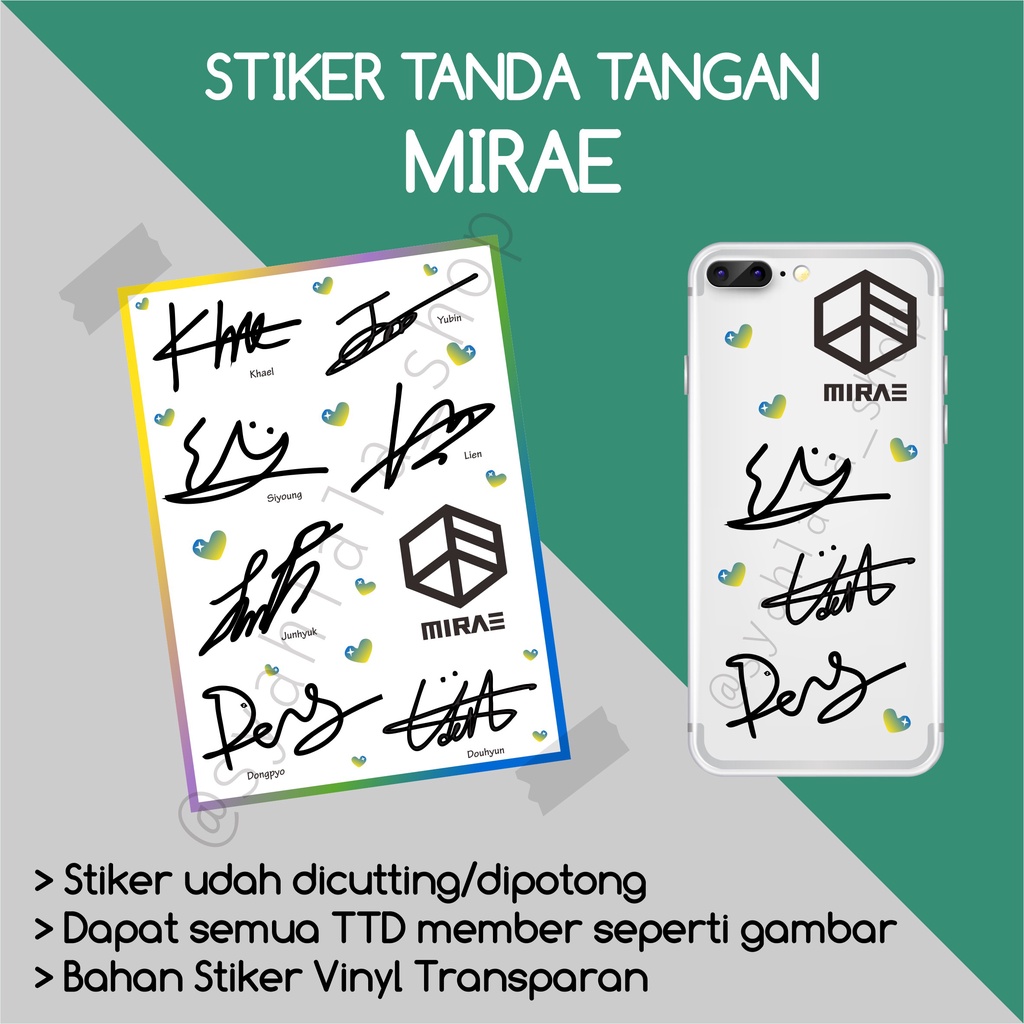 Jual Stiker Tanda Tangan Mirae Dongpyo Shopee Indonesia 9270