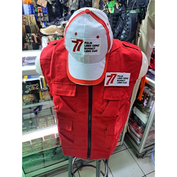 Rompi HUT RI ke 77 plus topi