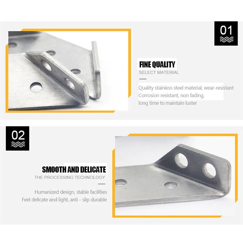 Bracket Sudut Universal Bahan Stainless Steel Untuk Furniture Kamar Tidur