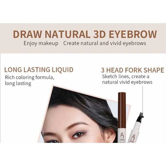 Pensil Alis Anti Keringat Waterproof Eyebrow Pencil Tidak Mudah Luntur Dilengkapi Brush Alat Make Up