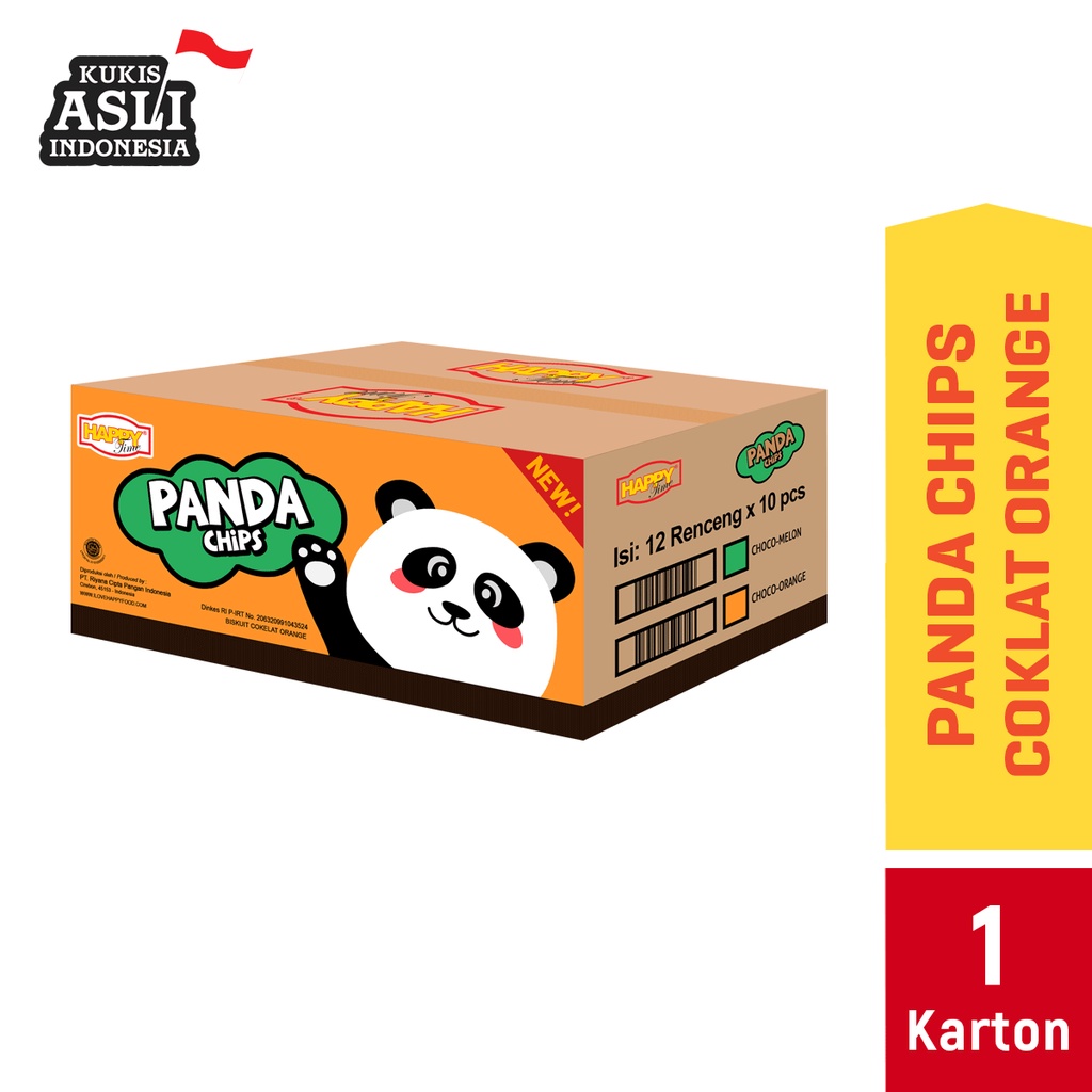 

Happy Time Panda Chips Cokelat Orange (1 Karton isi 12 Renceng)