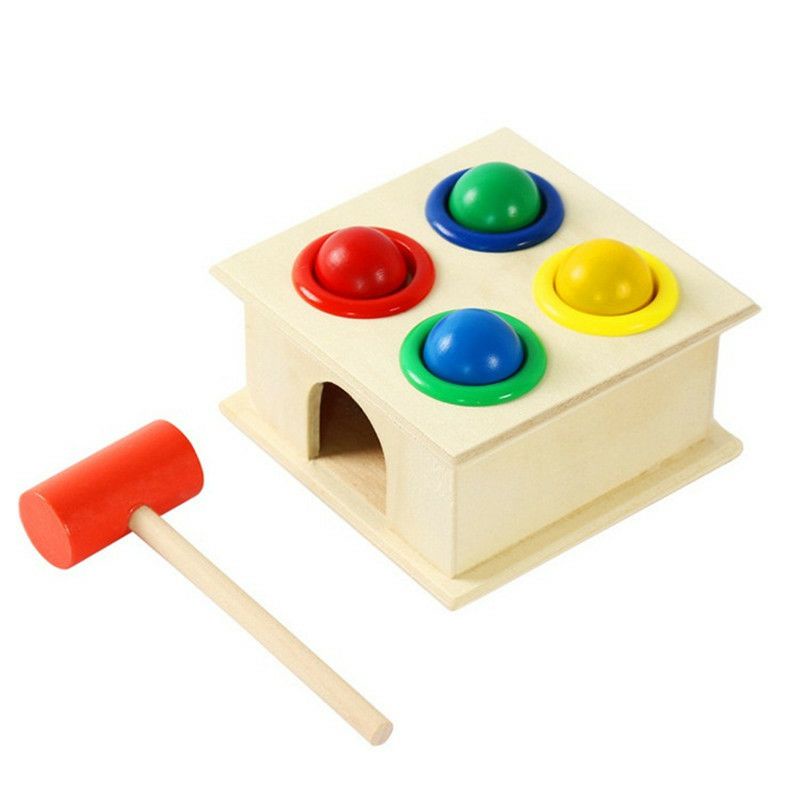 Mainan Edukasi Kayu Pemukul Palu Hammer Ball Kotak / Mainan Anak Pukul Bola Kayu /Wood Hammer Case Toys