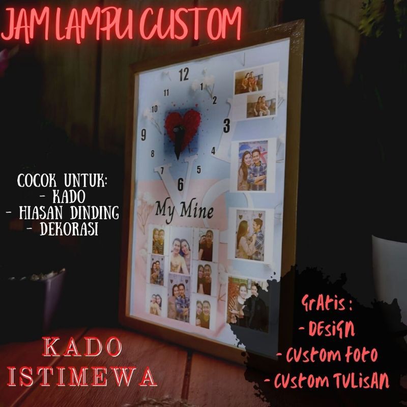 [KADO ISTIMEWA] Kado Unik Foto Custom Lampu Led Aesthetic Untuk Hiasan Kamar