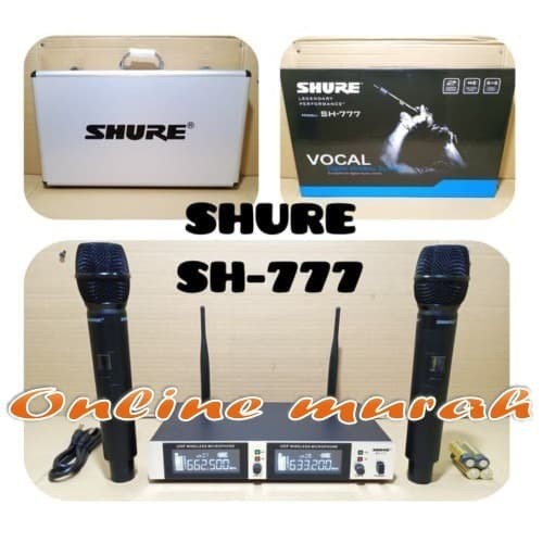 mic wireless shure sh777 HANDHELD shure sh 777 profesional