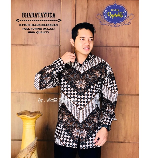 Kemeja Batik BHARATAYUDA LAPIS FURING Katun Halus Sragenan