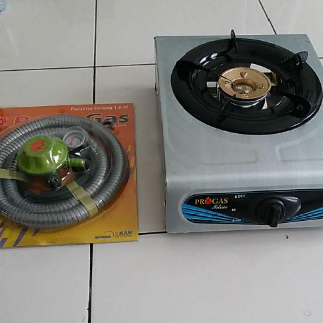 Kompor gas 1 tungku gazado & regulator set ber SNI 
