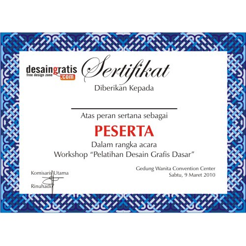 

Print cetak sertifikat ukuran a4