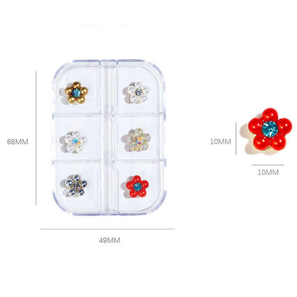 Mxbeauty Bunga Dekorasi Nail Art Warna-Warni Fashion Warna Campur DIY Hiasan Kuku 3D Nail Jewelry