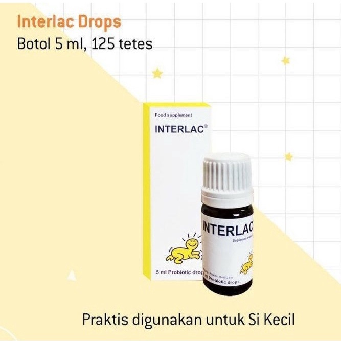 Interlac Suplemen Makanan Probiotic Drops Food Supplement 5ml