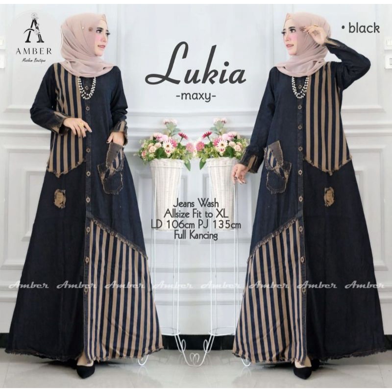 GAMIS JEANS TERBARU 2022 UNTUK WANITA MUSLIMAH DEWASA  BAJU MAXY  KEKINIAN  MODIS DAN TERPOPULER DEN