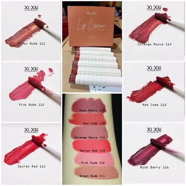 Xi Xiu Lipcream Satin Matte/Lip Cream Satin Matte Xi Xiu Matte BPOM