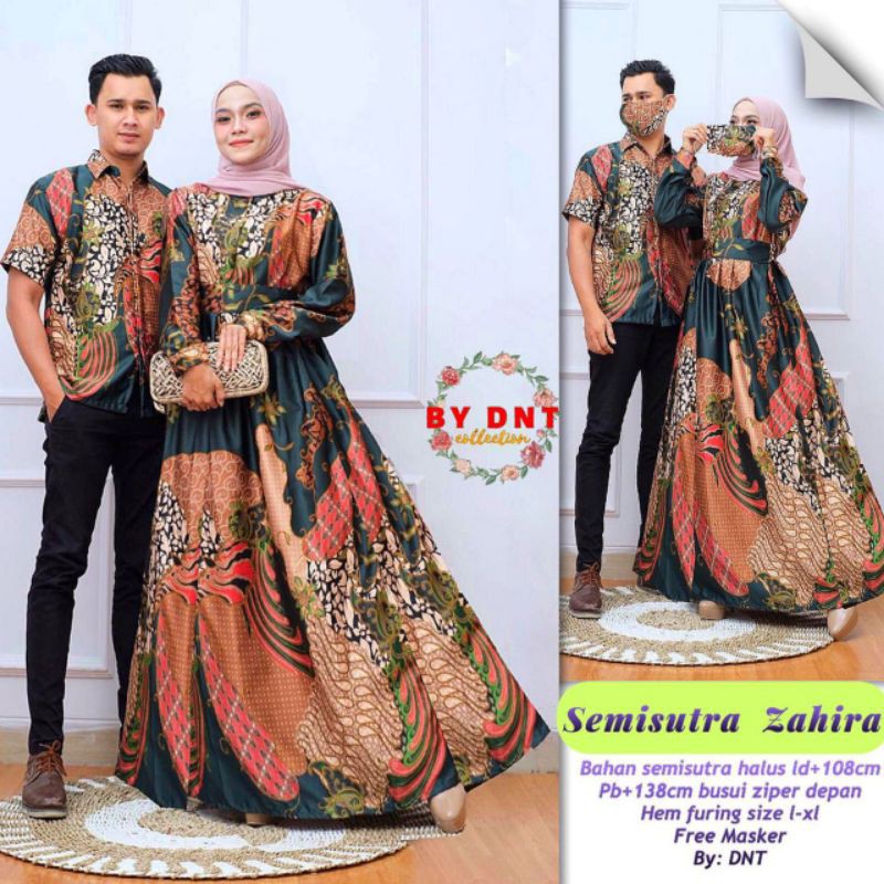 BATIK COUPLE GAMIS SEMISUTRA COUPLE BATIK SEMISUTRA