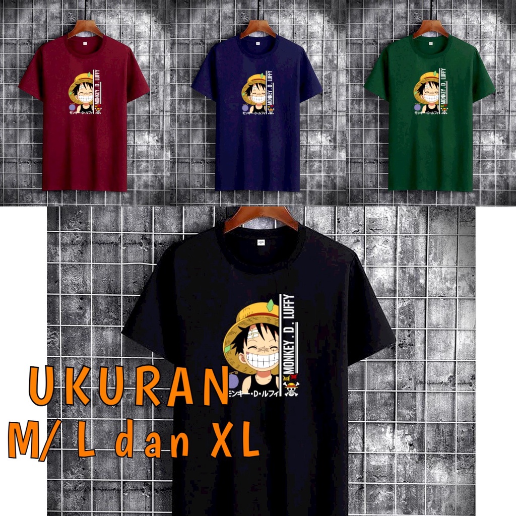 Asgard777 - BAJU OBLONG LUFFY NYENGIR ONEPIECE / baju pendek / fashion terlaris / terbaru / kaos cowok