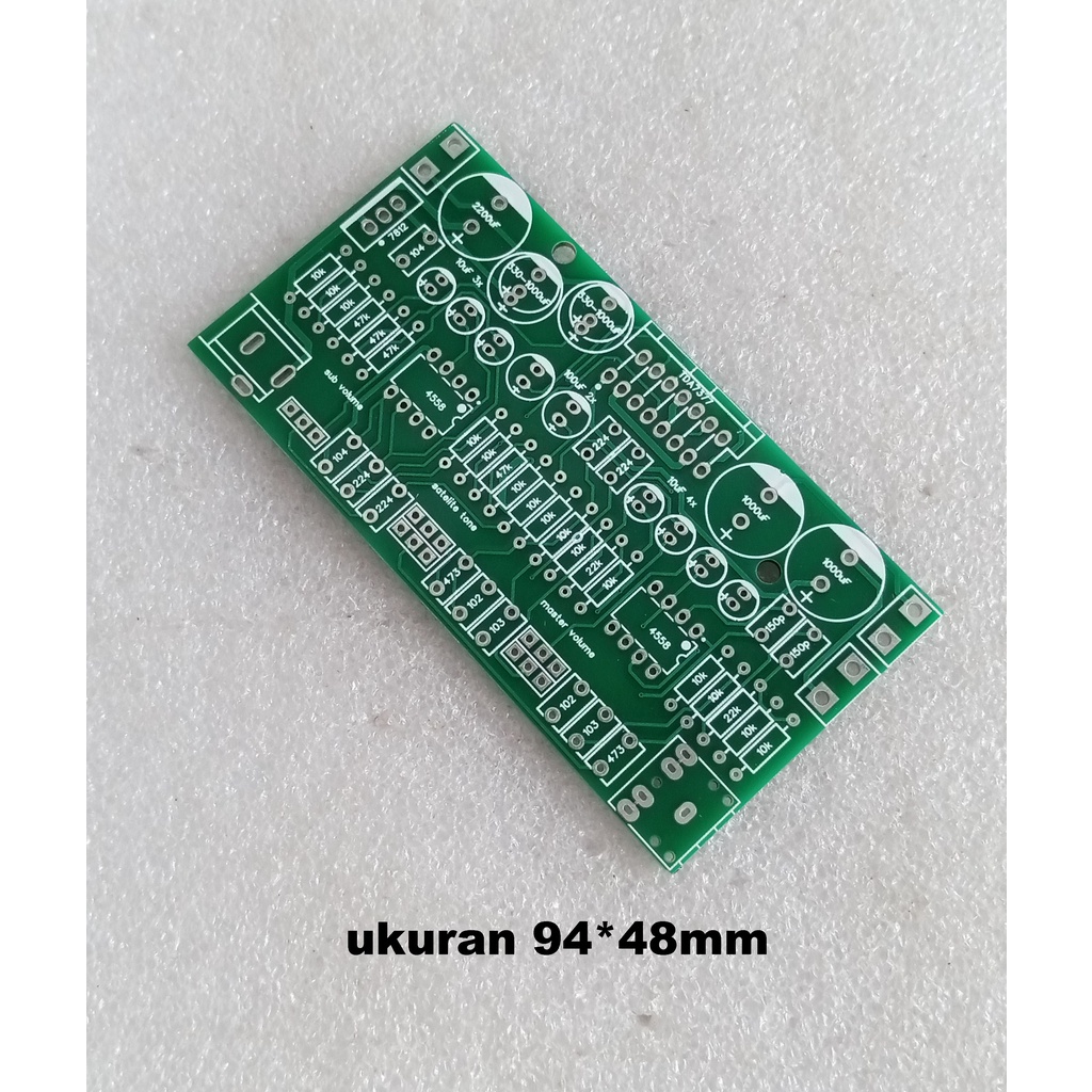 PCB 2.1 TDA7377 2x 15W Plus 2x JRC4558 Filter Subwoofer 30w Power Amplifier