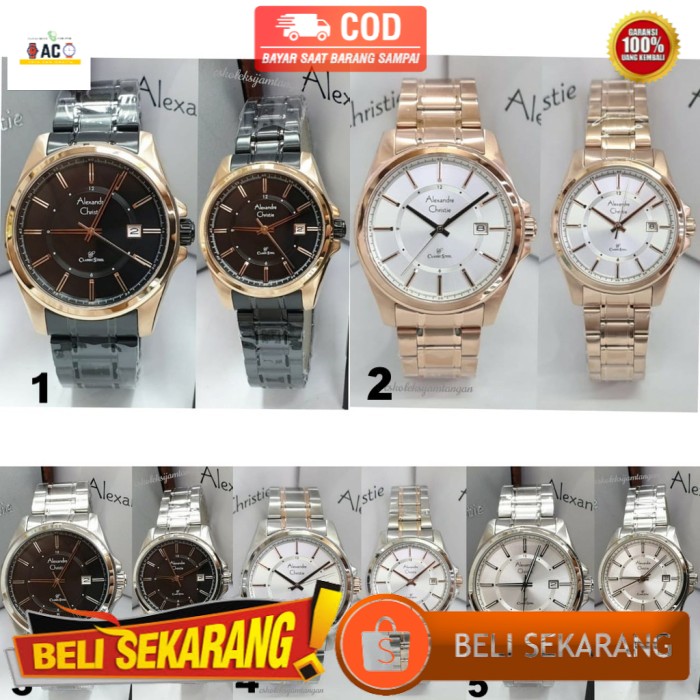 JAM TANGAN ALEXANDER CHRISTIE CRISTIE ALEXANDRE CHRISTIE CRISTIE COUPLE ORIGINAL AC8502