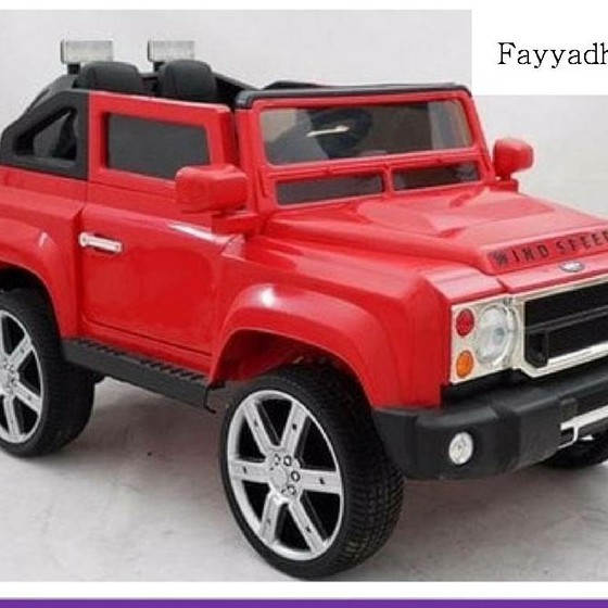mobil mainan anak aki pliko jeep land rover ban karet