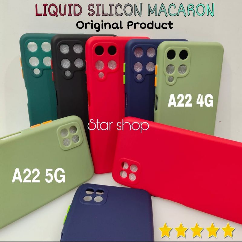 Case Samsung A22 4G A22 5G Sofcase Liquid Candy Macaron Protec Camera -Sofcase Samsung A22