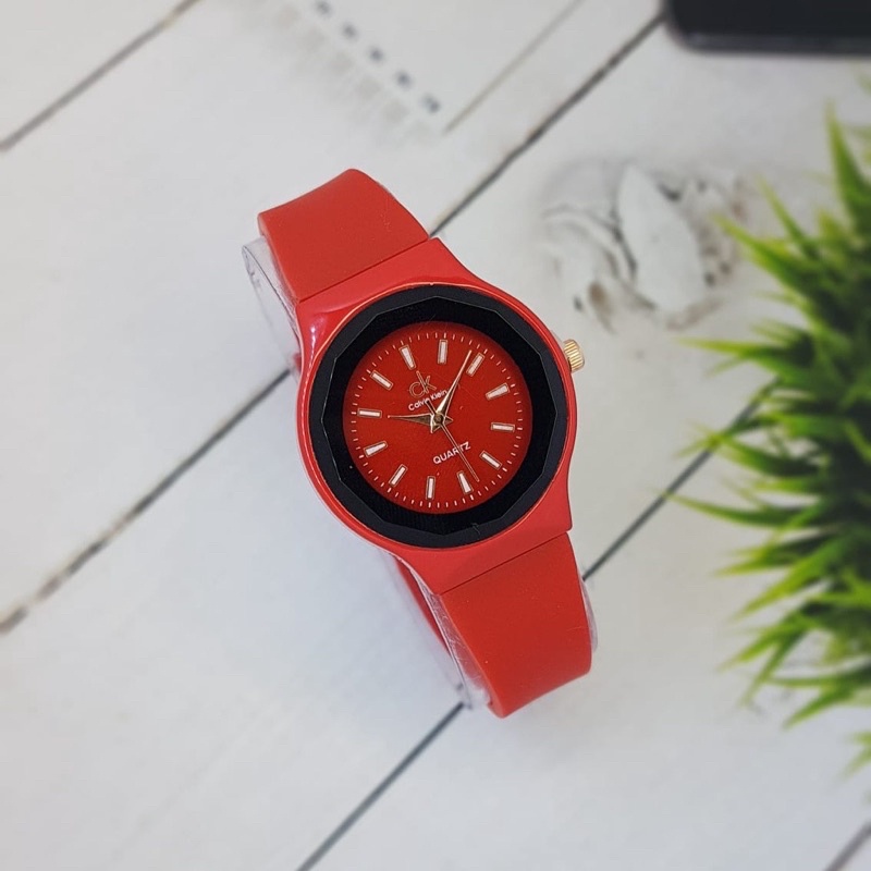 ✅COD Jam Tangan Wanita Watch Karet Jam Silikon Bulat Tampilan Klasik Rubber Analog impo Murah  Fashion W206