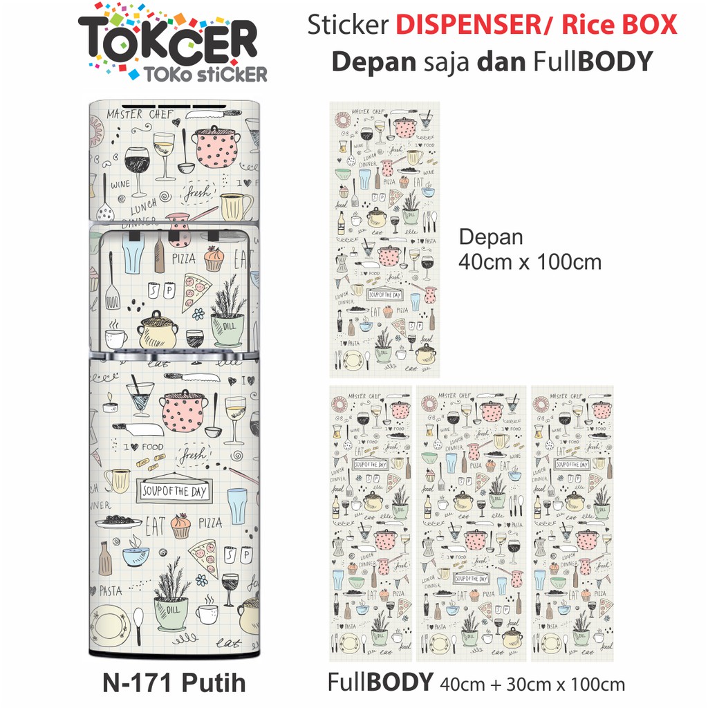 Stiker Dispenser dan Rice Box Masterchef