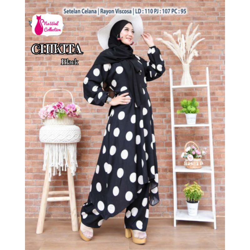 CHIKITA ONESET MOTIF POLKADOT RAYON VISCOSE