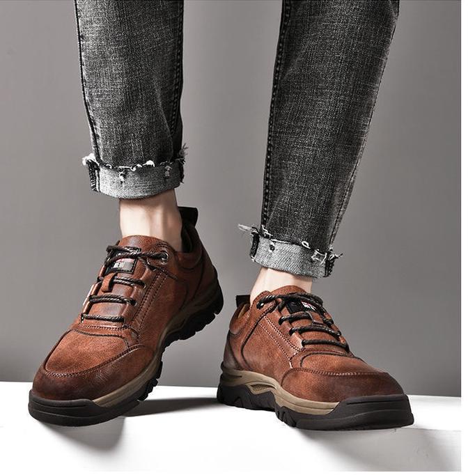 Penjualan Terbanyak.. Sepatu Pria Import Formal Bahan Kulit Premium Spatu Kerja Casual SLIP ON  Impo