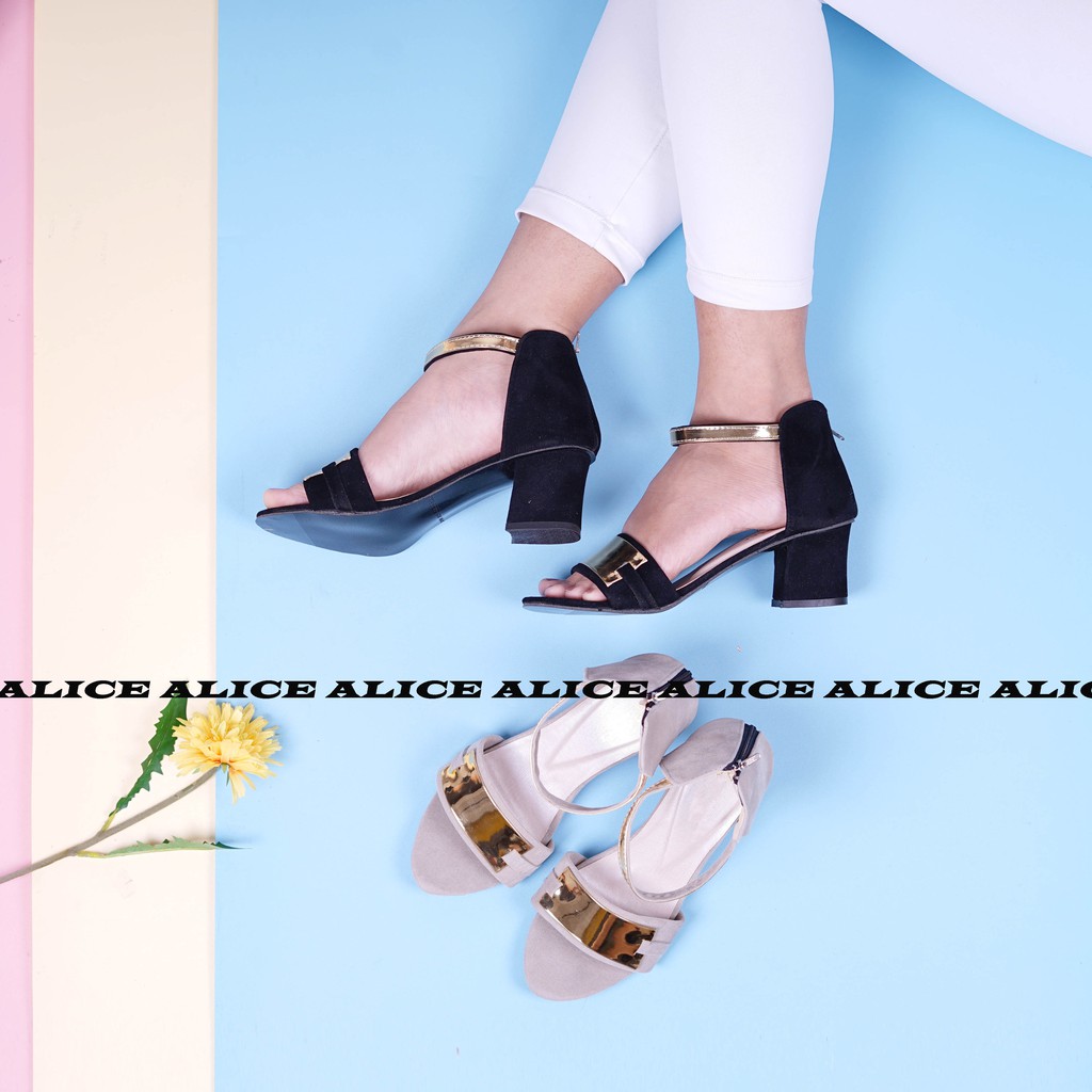 Alice Heels Tahu Wanita HEELS TAHU LIS GOLD