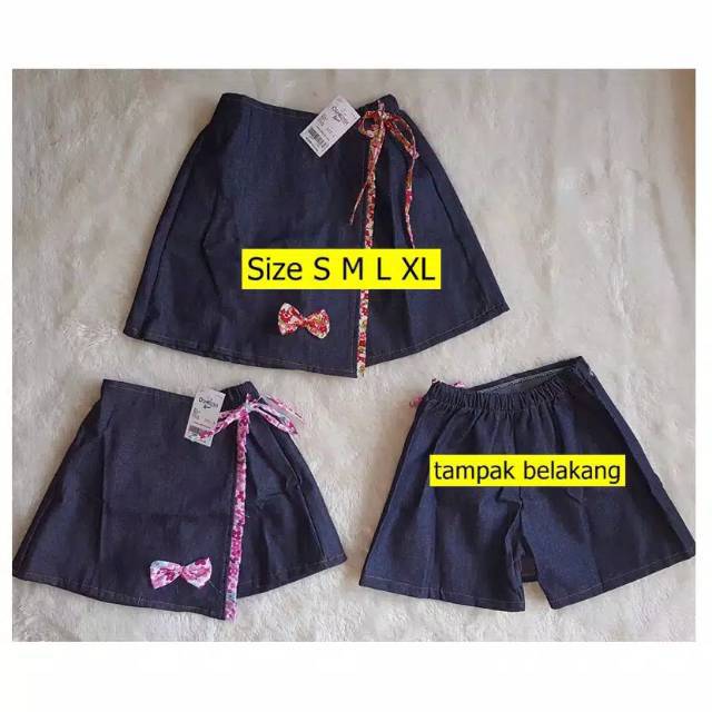 Rok celana jeans anak perempuan 1-6 tahun / rocela anak cewek jeans murah