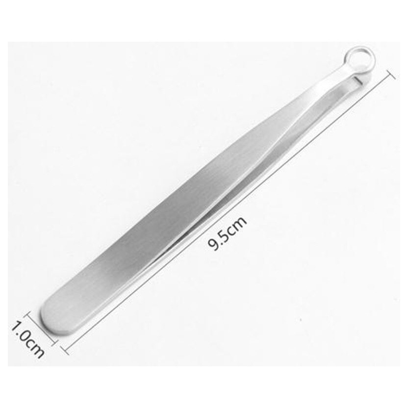 Pinset Bulu Hidung Nose Hair Tweezer Stainless Steel - FS125 - Silver