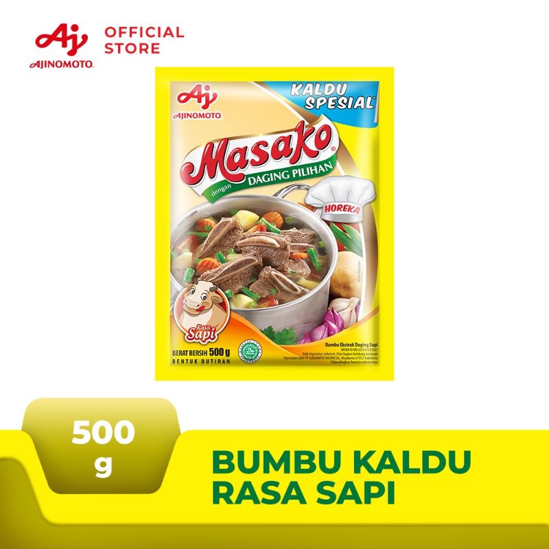 

Masako Rasa Sapi 500gr Masako Bumbu Kaldu Penyedap Rasa Sapi Kemasan 500g Bumbu Masak Kaldu Daging Sapi Spesial Berkualitas Remaph pilihan aroma daging asli kaldu buatan Ajinomoto msg penguat rasa micin sup sop soup Royco Sasa Bumbu masak