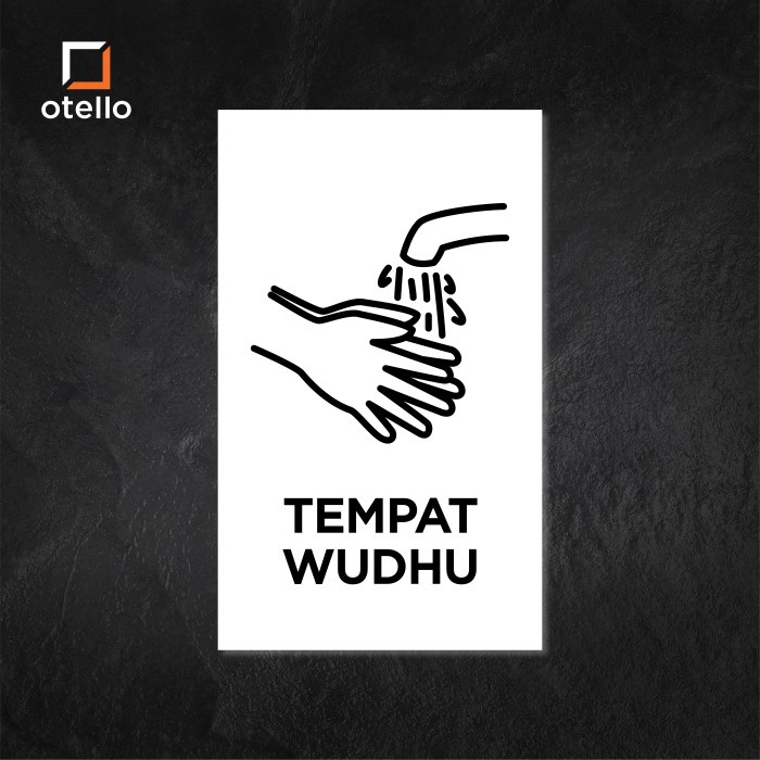 Otello Laser - Tempat Wudhu Sign Board Acrylic rint UV Signage Penanda Nama Ruangan