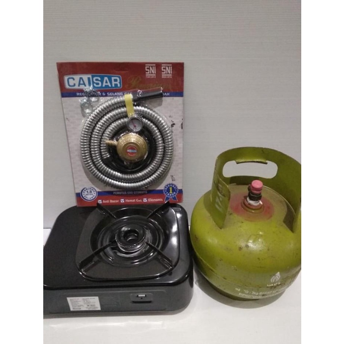 RINNAI RI-301S Paket Kompor Gas 1 Tungku (Selang + Regulator + Tabung)
