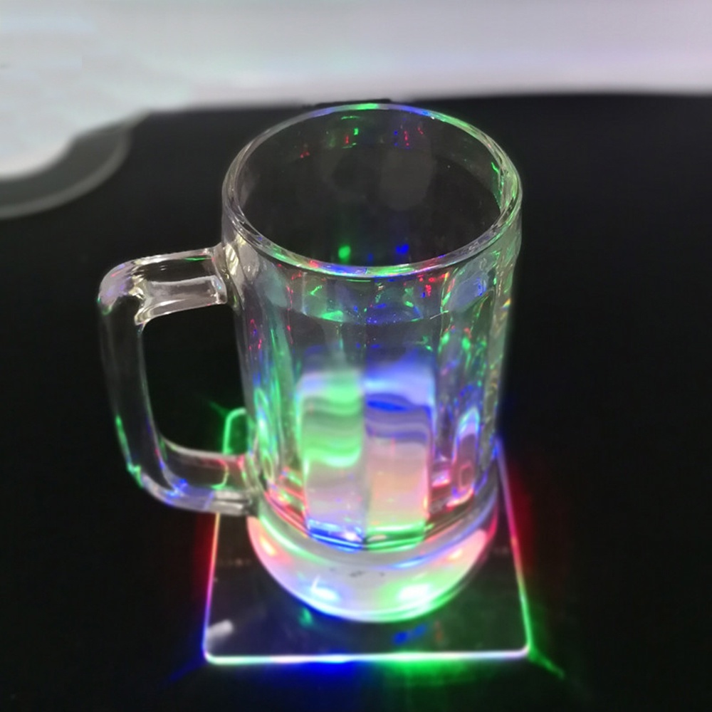 Tatakan Gelas Cocktail Bahan Akrilik Kristal Ultra Tipis Dengan Lampu Led Owt