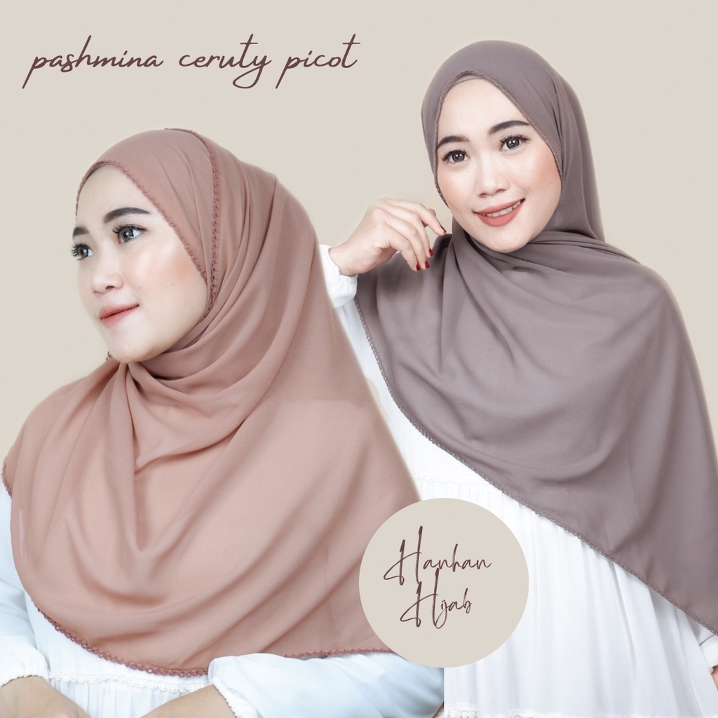 PASHMINA CERUTY PICOT/CROCHET/CROCET