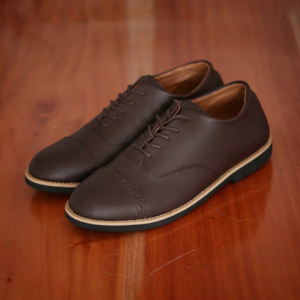 SEPATU FORMAL PRIA PANTOFEL OXFORD CASUAL PERKANTORAN KERJA KULIAH KANTOR KULIT ASLI PU ORIGINAL - SEPATU PANTOFEL FORMAL COWOK DEWASA - SEPATU FORMAL LALI LAKI KANTOR KERJA ORIGINAL KASUAL