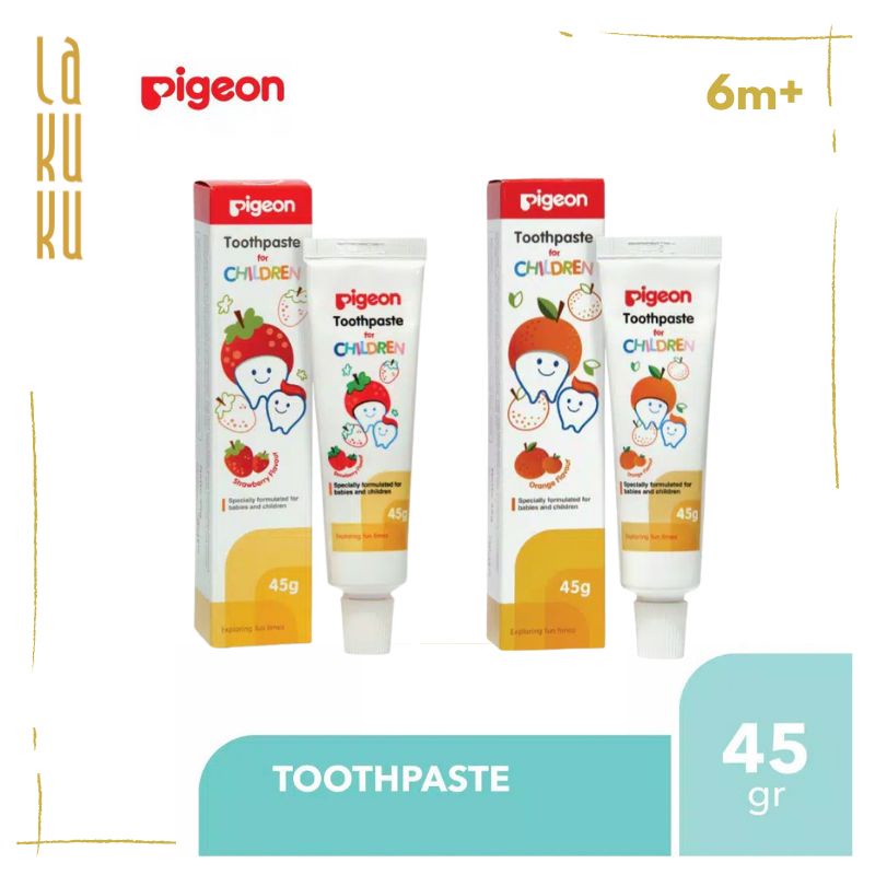 LAKUKU Odol Pasta Gigi Pigeon anak balita di bawah 2 tahun Halal