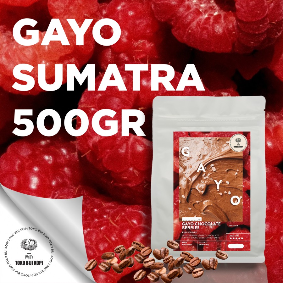 

KOPI ARABIKA GAYO CHOCOLATE BERRIES - ROASTED BEAN ACEH GAYO 500 GRAM