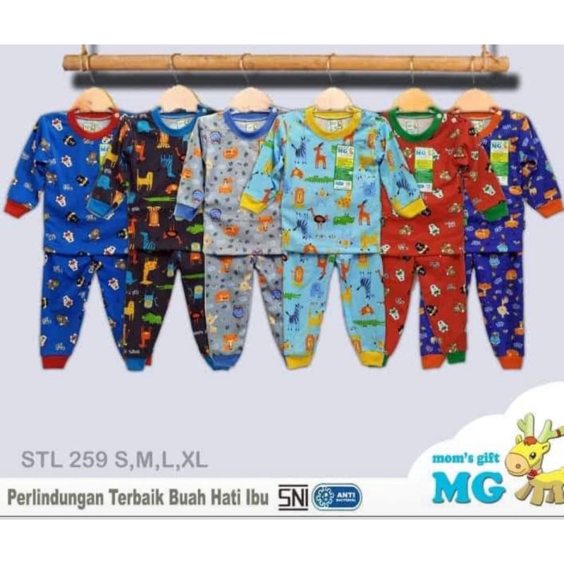 Setelan Baju panjang Bayi/Anak Mom's Gift kancing pundak premium - SNI