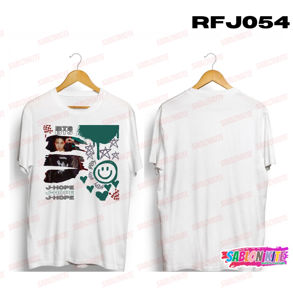 MURAH!!! KAOS KPOP JHOPE SMILEY PAINT RFJ054 COMBED 30S